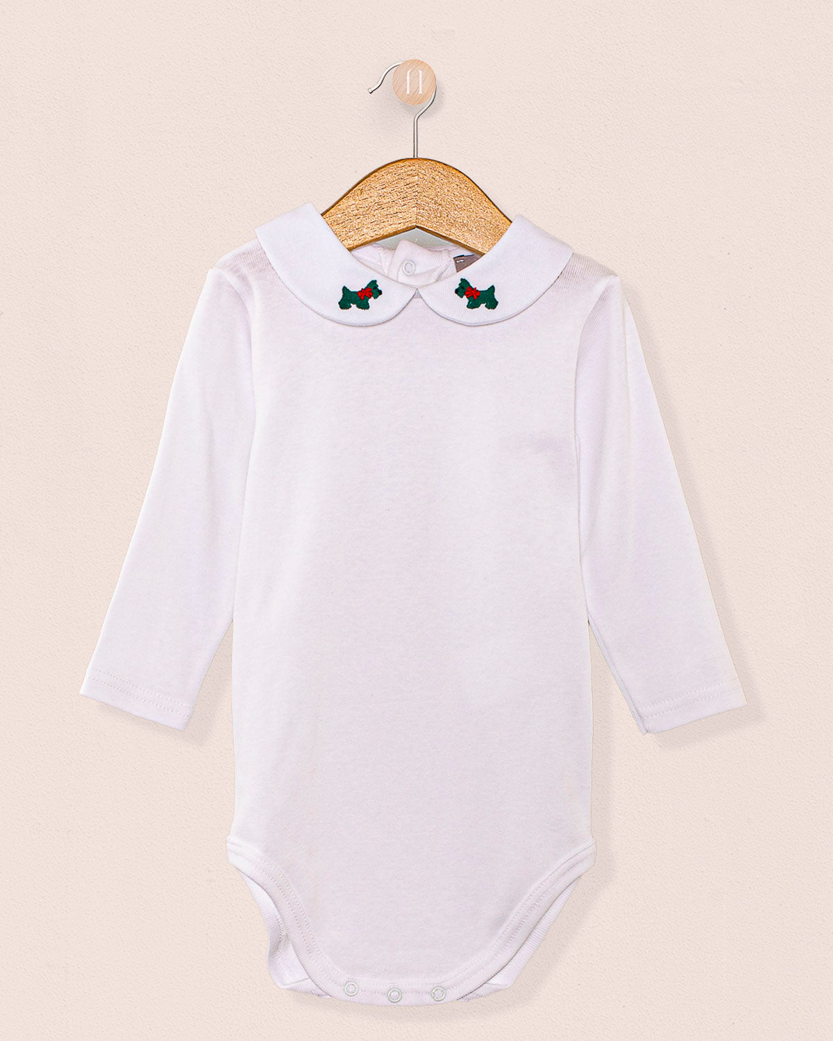 Onesie Italian Embroidered Scotty Green